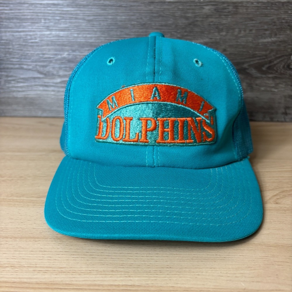 Vintage Miami Dolphins Hat Snapback Blue Trucker NFL Football Sports Specialties